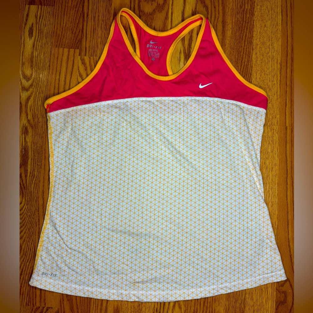 Nike Dri-fit racer back tank top- cotton & polyester, lightweight & comfy